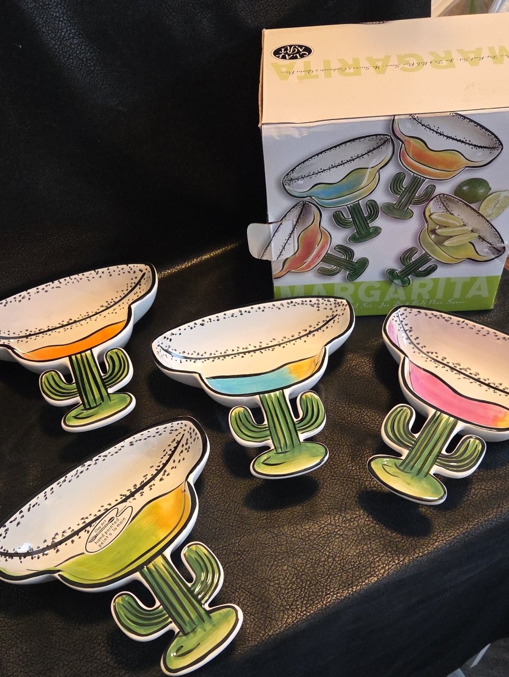Clay Art Margarita Cactus Serving Bowl Set - Multicolor